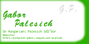 gabor palesich business card